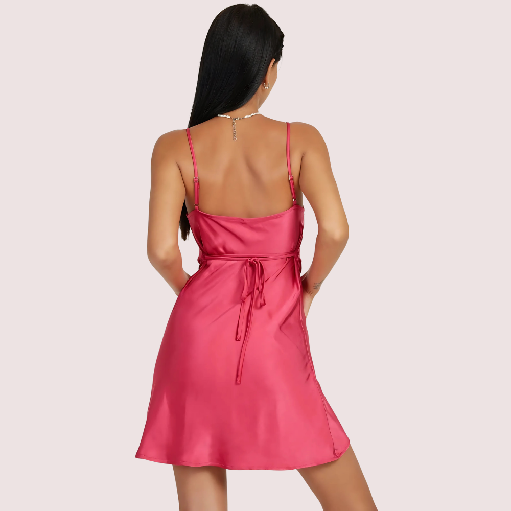 Sensual Satin Elegance Partywear Dress