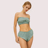 2-Pack Natural Flax Linen Ruffled Bandeau &amp; Vintage Knickers Set