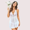Bridal White Lace &amp; Sheer Babydoll Nightwear