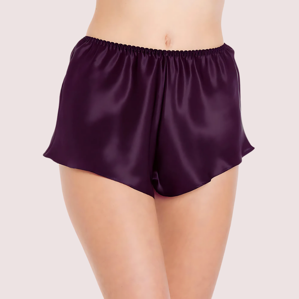 Elegant Purple Satin French Knickers