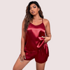 Plus Size Women&#39;s Silk Cami and Shorts Set