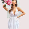 Bridal White Lace &amp; Sheer Babydoll Nightwear